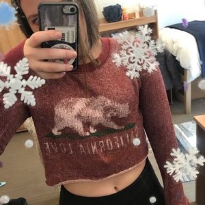 Long sleeve cropped T-shirt